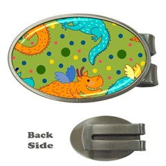 Colorful Dragons Pattern Money Clips (oval)  by Bigfootshirtshop