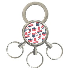 Christmas Gift Sketch 3-ring Key Chains by patternstudio