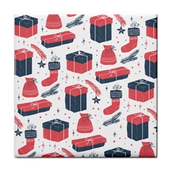 Christmas Gift Sketch Face Towel by patternstudio