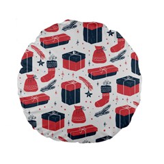 Christmas Gift Sketch Standard 15  Premium Flano Round Cushions by patternstudio