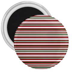 Christmas Stripes Pattern 3  Magnets by patternstudio