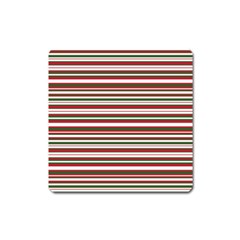 Christmas Stripes Pattern Square Magnet by patternstudio