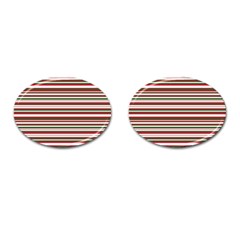 Christmas Stripes Pattern Cufflinks (oval) by patternstudio