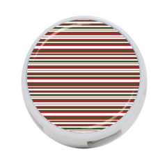 Christmas Stripes Pattern 4-port Usb Hub (one Side) by patternstudio