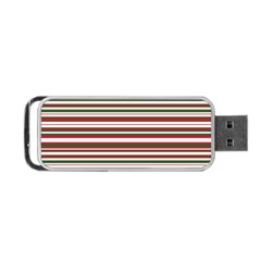 Christmas Stripes Pattern Portable Usb Flash (one Side) by patternstudio