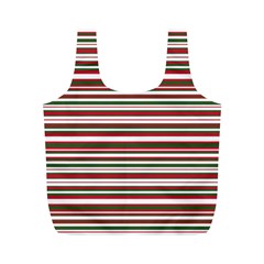 Christmas Stripes Pattern Full Print Recycle Bags (m)  by patternstudio