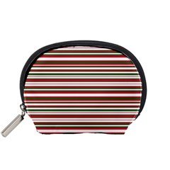 Christmas Stripes Pattern Accessory Pouches (small)  by patternstudio