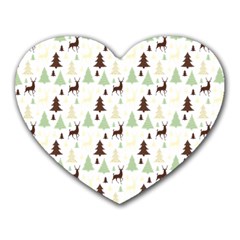 Reindeer Tree Forest Heart Mousepads by patternstudio