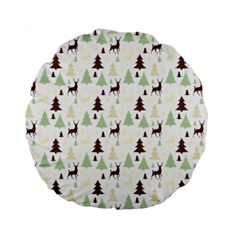 Reindeer Tree Forest Standard 15  Premium Round Cushions by patternstudio