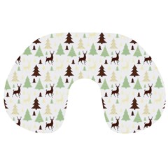 Reindeer Tree Forest Travel Neck Pillows by patternstudio