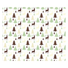 Reindeer Tree Forest Double Sided Flano Blanket (small)  by patternstudio