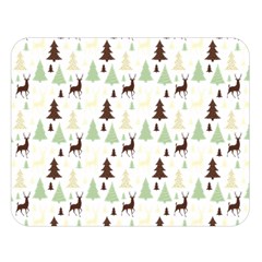 Reindeer Tree Forest Double Sided Flano Blanket (large)  by patternstudio