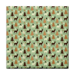 Reindeer Tree Forest Art Face Towel by patternstudio