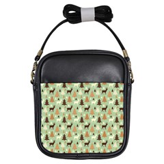 Reindeer Tree Forest Art Girls Sling Bags by patternstudio