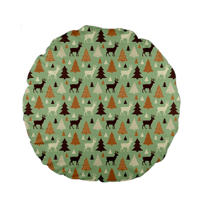 Reindeer Tree Forest Art Standard 15  Premium Round Cushions