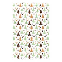 Reindeer Christmas Tree Jungle Art Shower Curtain 48  X 72  (small)  by patternstudio