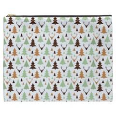 Reindeer Christmas Tree Jungle Art Cosmetic Bag (xxxl)  by patternstudio