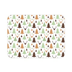 Reindeer Christmas Tree Jungle Art Double Sided Flano Blanket (mini)  by patternstudio