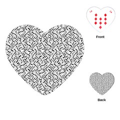 Wavy Intricate Seamless Pattern Design Playing Cards (heart)  by dflcprints