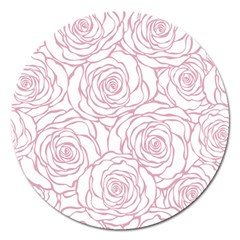 Pink Peonies Magnet 5  (round) by NouveauDesign