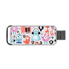 Funky Monsters Pattern Portable Usb Flash (two Sides) by Bigfootshirtshop