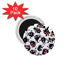 Goofy Monsters Pattern  1 75  Magnets (10 Pack)  by Bigfootshirtshop