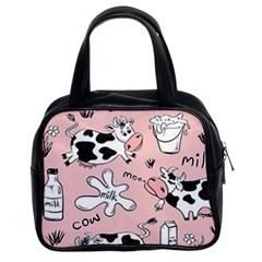 Fresh Milk Cow Pattern Classic Handbags (2 Sides) by Bigfootshirtshop