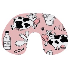 Fresh Milk Cow Pattern Travel Neck Pillows by Bigfootshirtshop