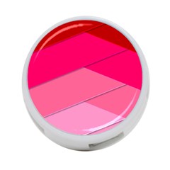 Geometric Shapes Magenta Pink Rose 4-port Usb Hub (one Side) by Celenk