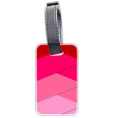 Geometric Shapes Magenta Pink Rose Luggage Tags (two Sides) by Celenk