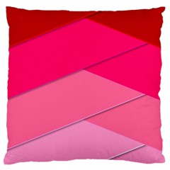 Geometric Shapes Magenta Pink Rose Large Cushion Case (two Sides)