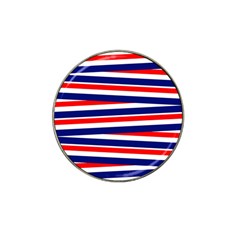 Red White Blue Patriotic Ribbons Hat Clip Ball Marker by Celenk