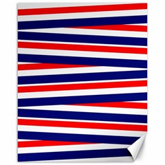 Red White Blue Patriotic Ribbons Canvas 16  X 20   by Celenk