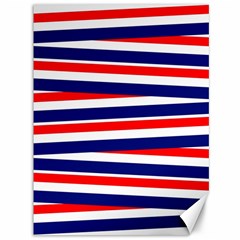 Red White Blue Patriotic Ribbons Canvas 36  X 48   by Celenk