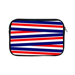 Red White Blue Patriotic Ribbons Apple Ipad Mini Zipper Cases by Celenk