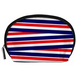Red White Blue Patriotic Ribbons Accessory Pouches (Large)  Front
