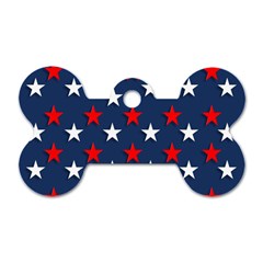 Patriotic Colors America Usa Red Dog Tag Bone (one Side) by Celenk