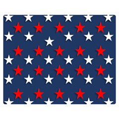 Patriotic Colors America Usa Red Double Sided Flano Blanket (medium) 