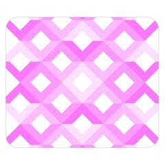 Geometric Chevrons Angles Pink Double Sided Flano Blanket (small)  by Celenk