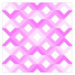 Geometric Chevrons Angles Pink Large Satin Scarf (square) by Celenk