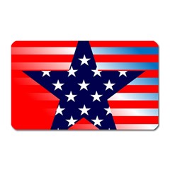 Patriotic American Usa Design Red Magnet (rectangular) by Celenk