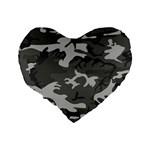 Camouflage Pattern Disguise Army Standard 16  Premium Heart Shape Cushions Back