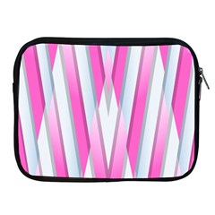 Geometric 3d Design Pattern Pink Apple Ipad 2/3/4 Zipper Cases by Celenk