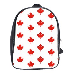 Maple Leaf Canada Emblem Country School Bag (xl) by Celenk