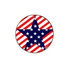 Patriotic Usa Stars Stripes Red Hat Clip Ball Marker (4 Pack) by Celenk