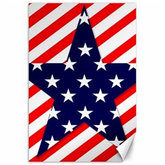 Patriotic Usa Stars Stripes Red Canvas 20  X 30   by Celenk