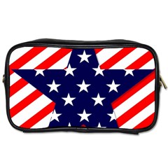 Patriotic Usa Stars Stripes Red Toiletries Bags by Celenk