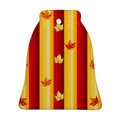 Autumn Fall Leaves Vertical Ornament (bell) by Celenk