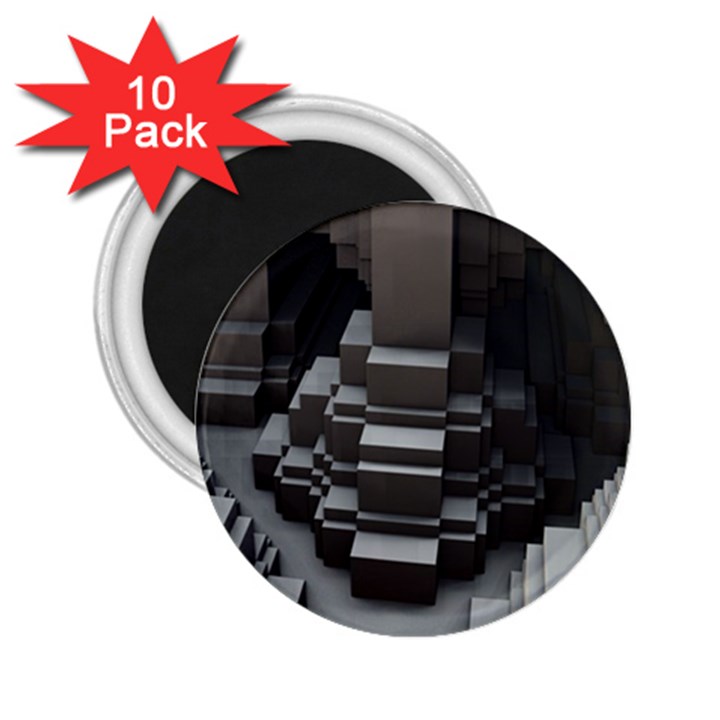 Fractal Render Cube Cubic Shape 2.25  Magnets (10 pack) 