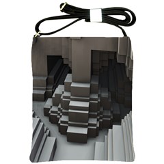 Fractal Render Cube Cubic Shape Shoulder Sling Bags